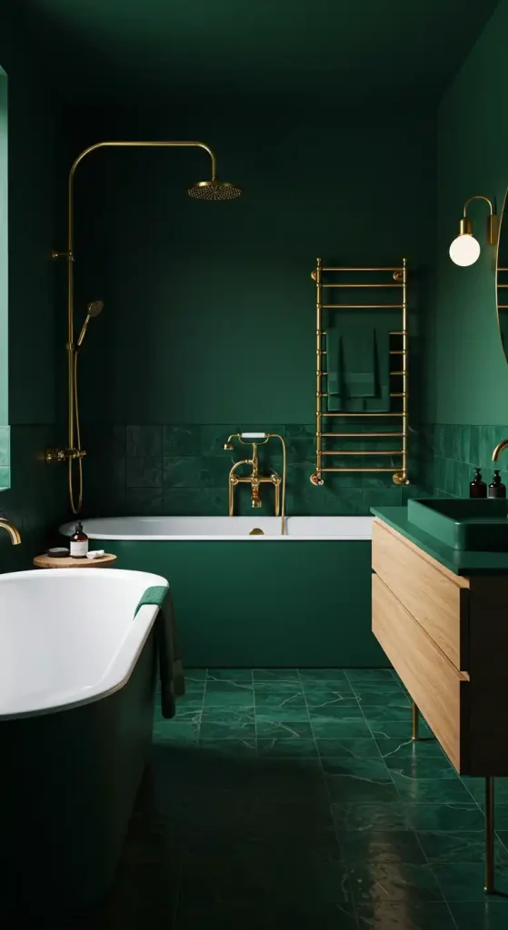 1. Deep Emerald Walls for Luxury Vibes