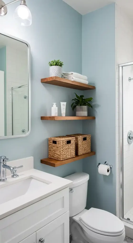 1. Use Floating Shelves for Extra Storage