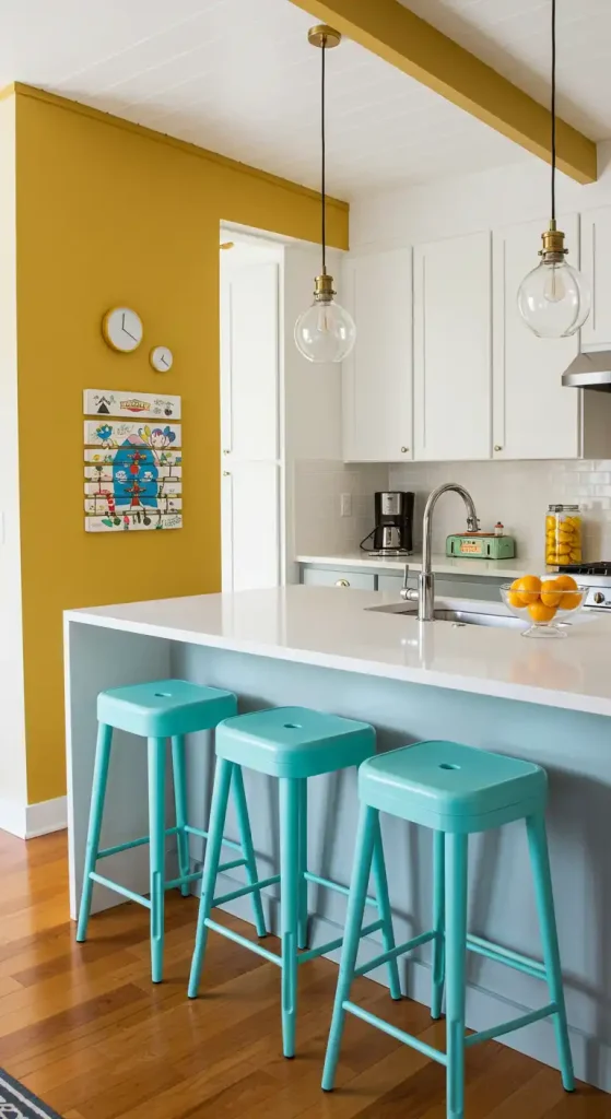 2. Retro Color Accents
