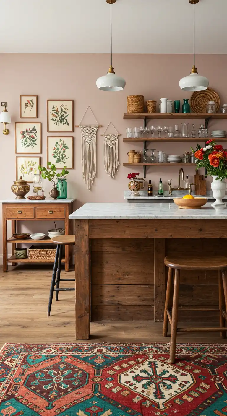 3. Add a Pop of Color with a Turkish Rug