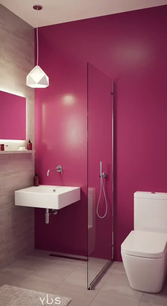 3. Pop of Magenta With Accent Walls