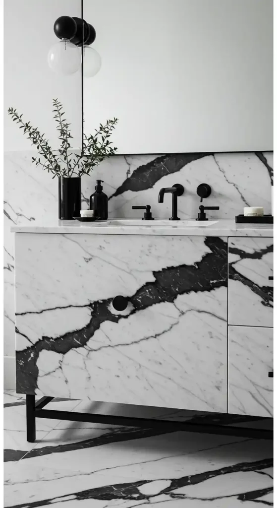 4. Add Texture with Black and White Marble