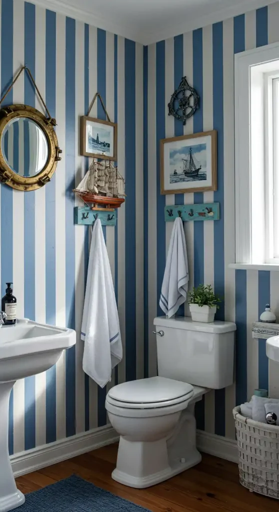 4. Coastal Stripes for a Breezy Vibe
