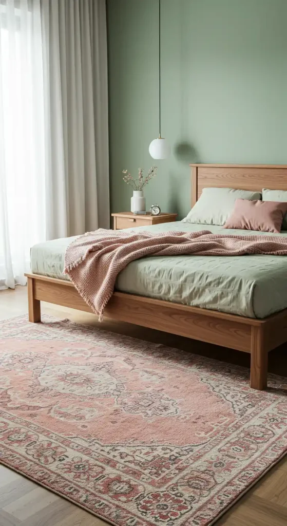 5. Blush Rugs for Warmth Underfoot