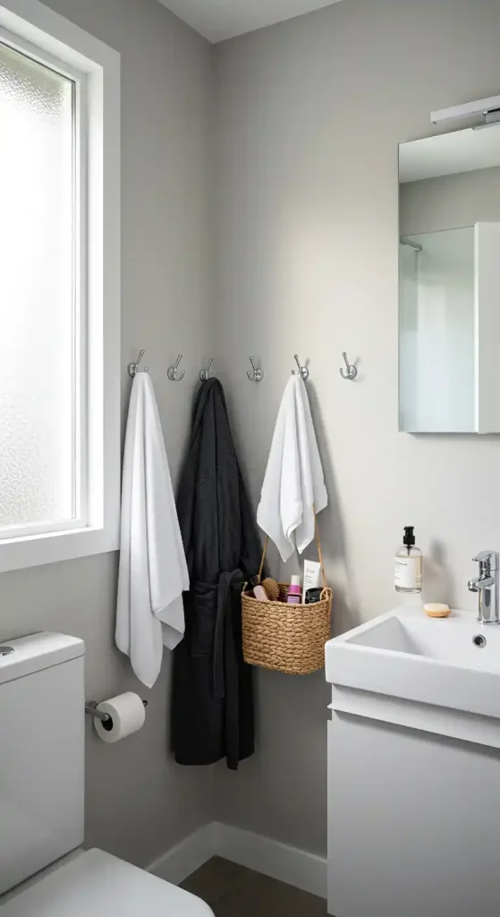 6. Add Vertical Storage with Hooks and Rails