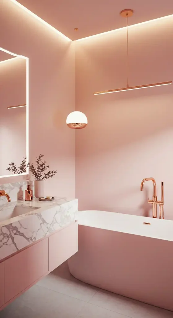6. Glamorous Rose Gold Accents