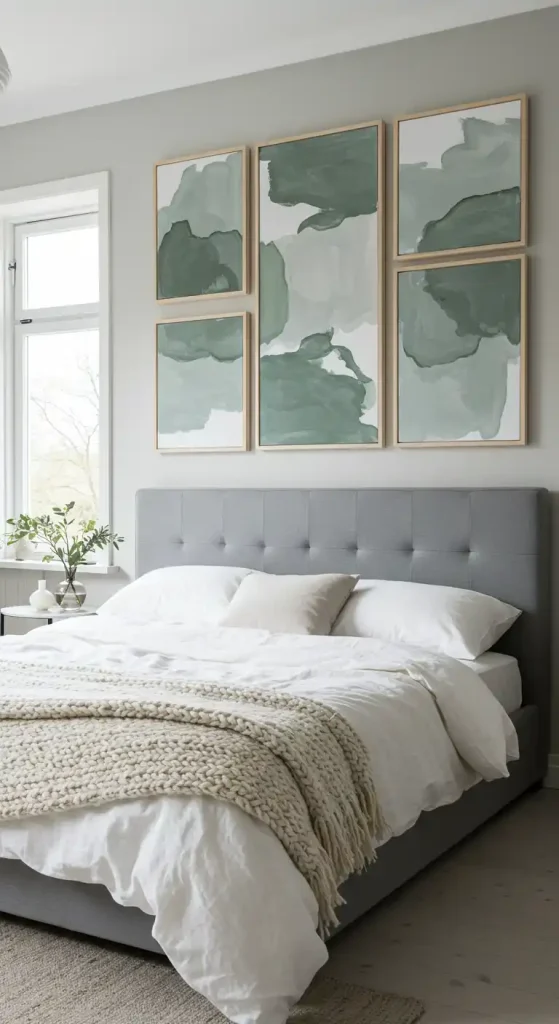 8. Add Sage Green and Grey Artwork