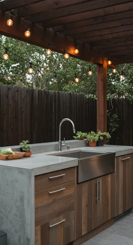9. Industrial Chic Patio