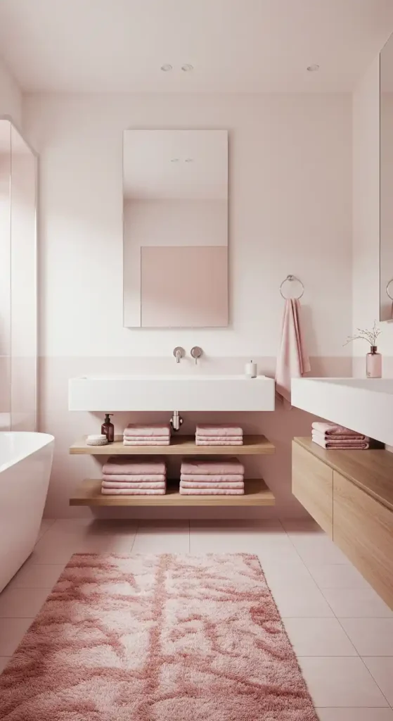 9. Layered Textures With Pink Accents