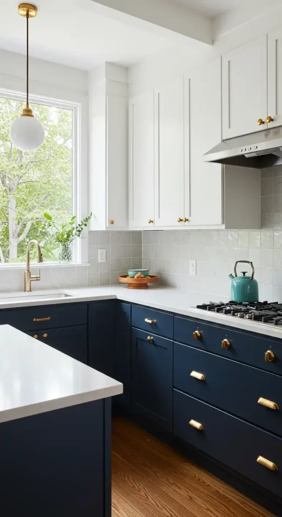 9. Two-Tone Cabinets for Contrast