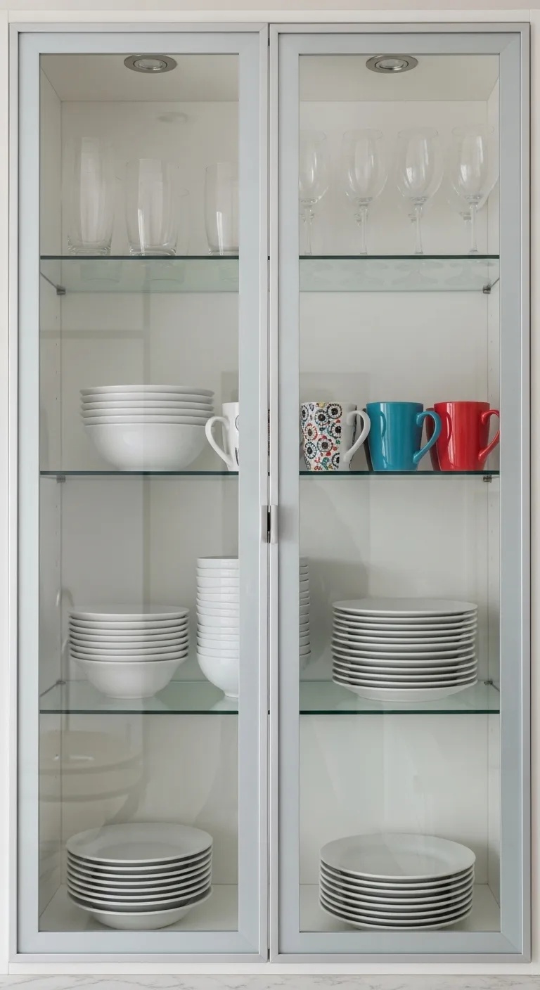 Add Glass-Front Cabinets