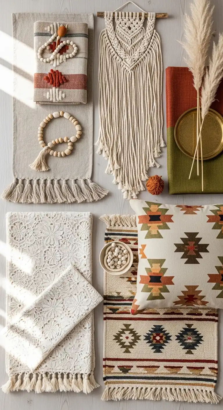 Boho-Inspired Kitchen Textiles