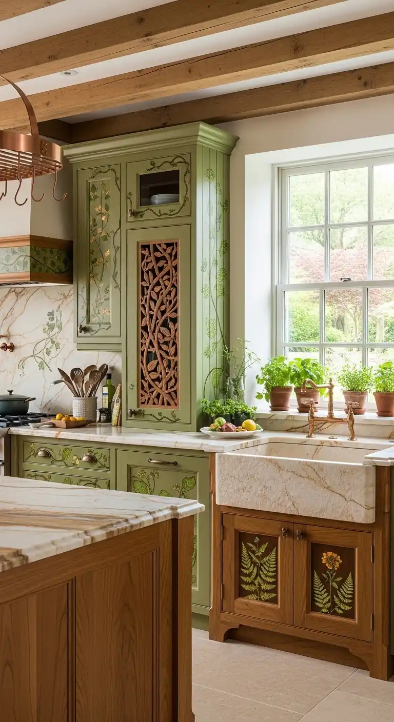 Botanical-Themed Cabinets