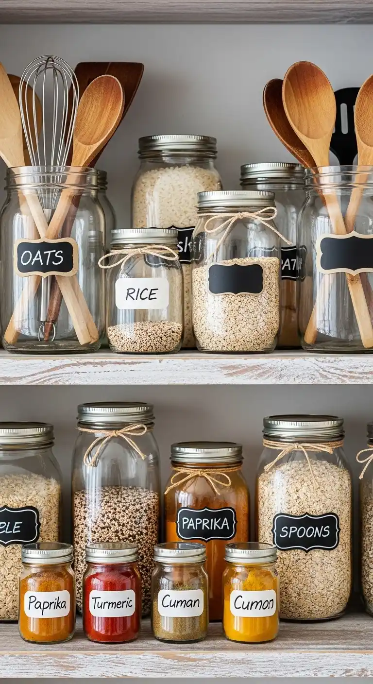 DIY Mason Jar Storage