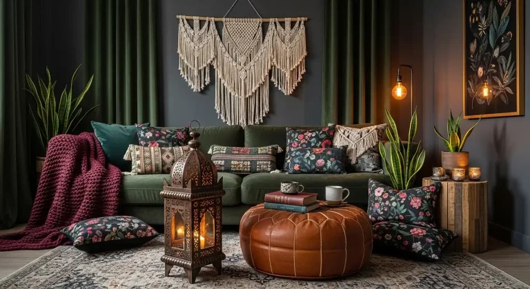 Dark Boho Living Room Ideas