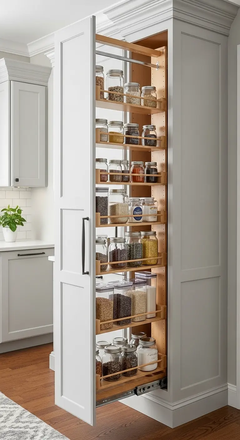 Incorporate a Built-In Pantry Cabinet