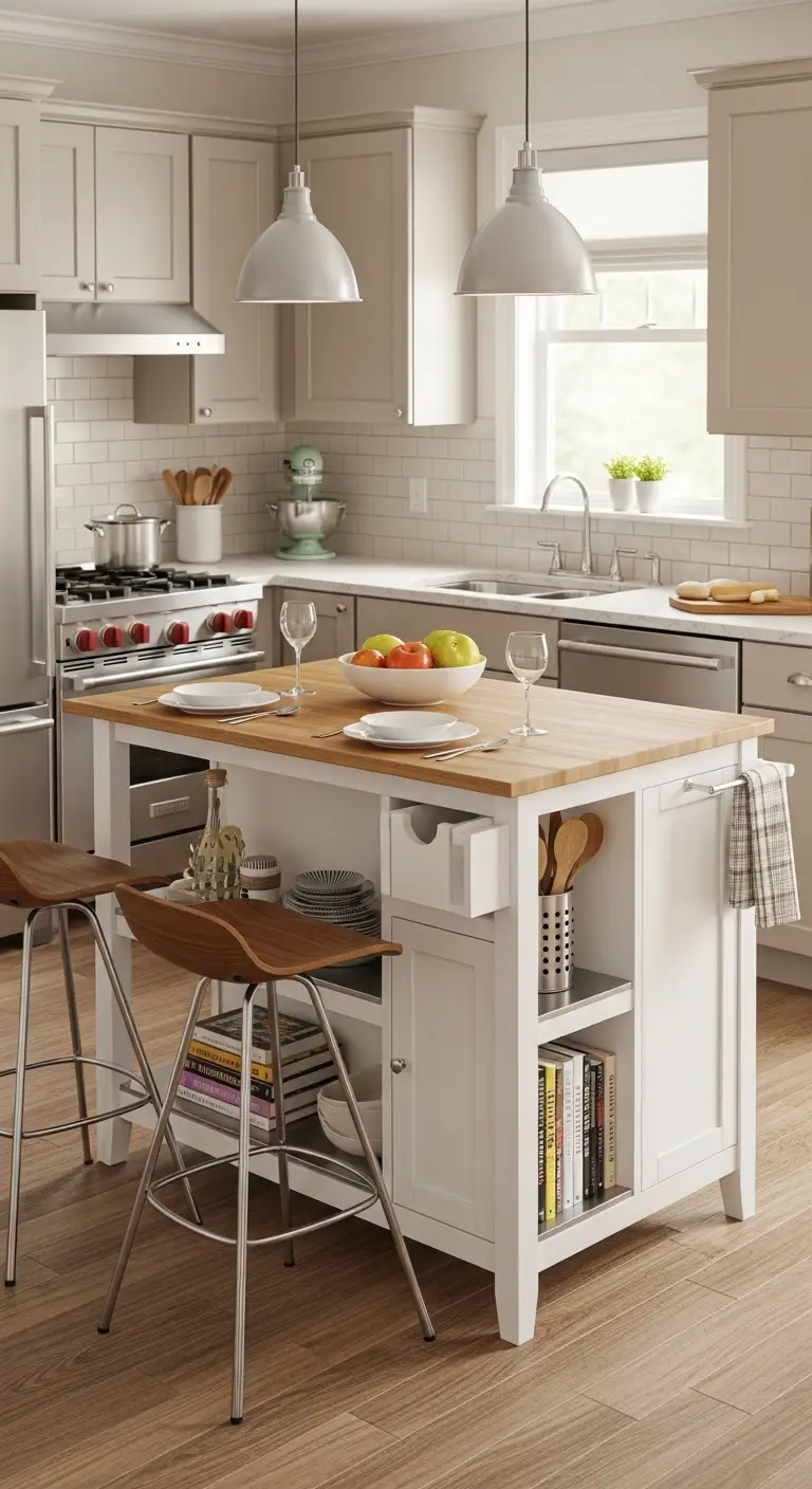 Maximize Space with a Petite Kitchen Island