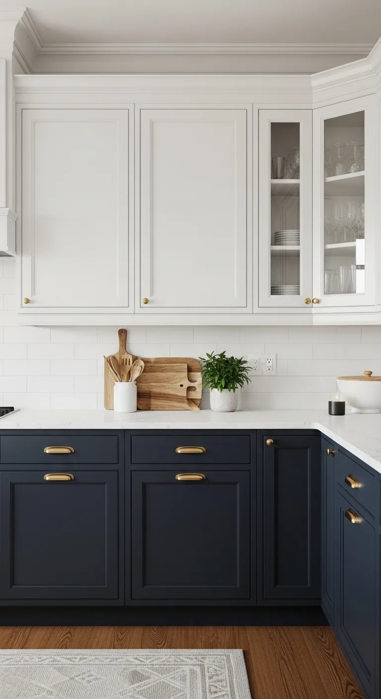 Mix and Match Two-Tone Cabinets