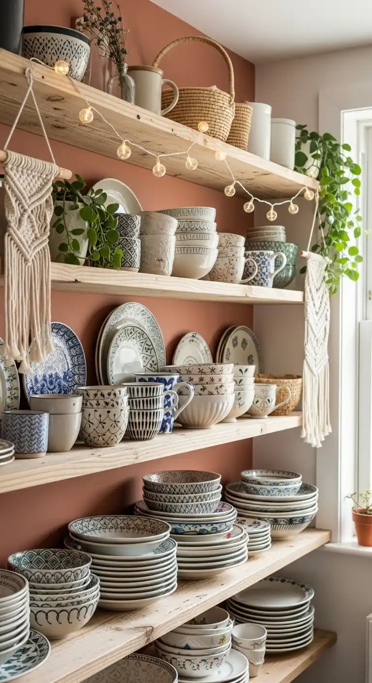 Open Shelves for a Lived-In Feel