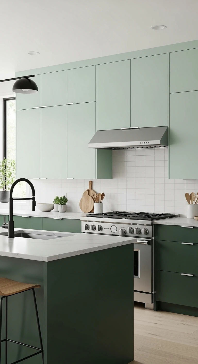 Opt for Green Cabinets