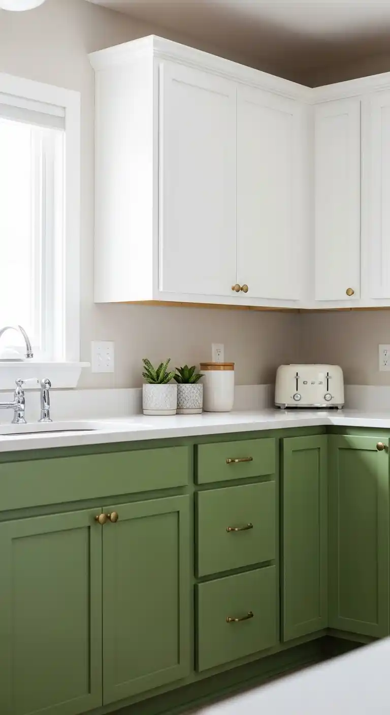 Two-Tone Green & White Scheme