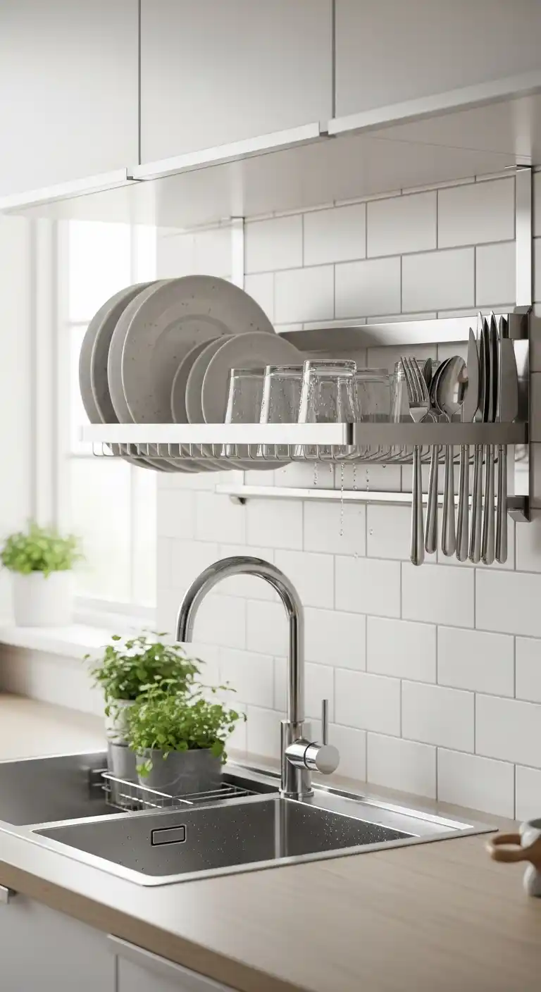 Wall-Mounted Dish Rack