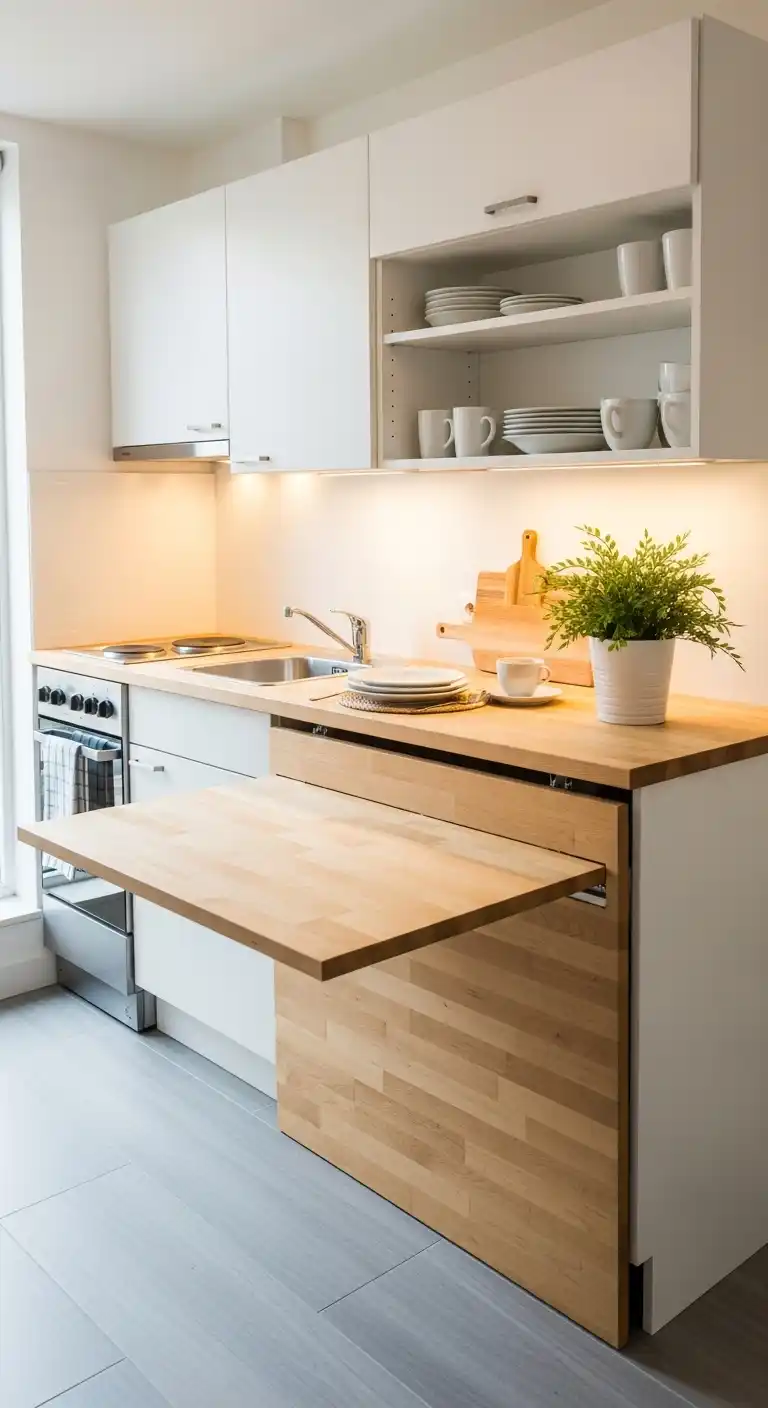 11. Multilevel Fold-Down Counter Kitchen