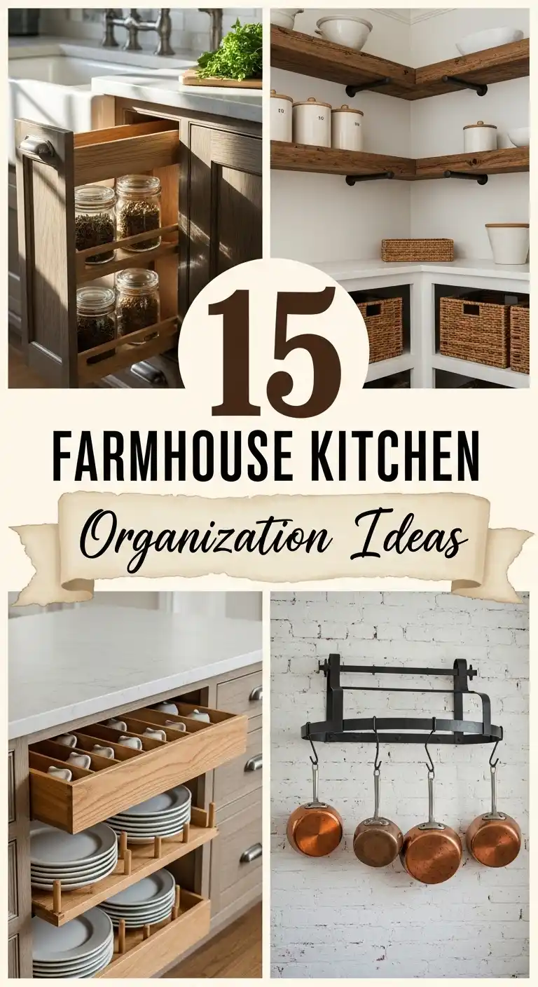 15 Farmhouse Kitchen Organization Ideas