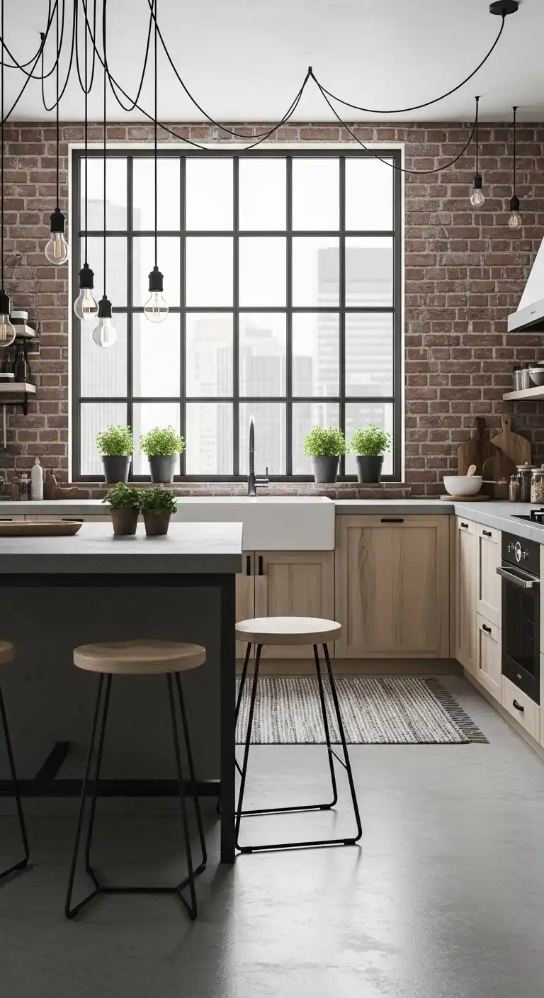 9. Scandinavian-Industrial Hybrid With Warmth