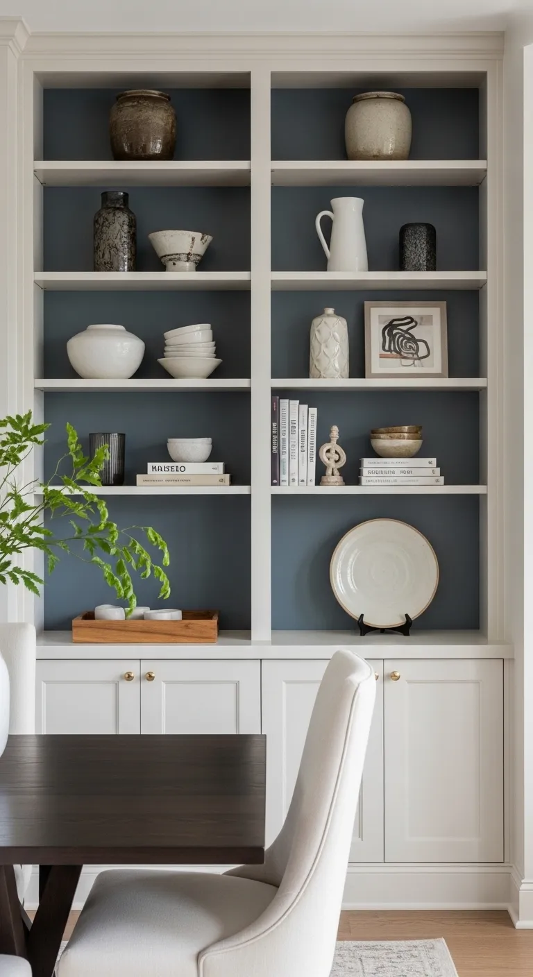 Add Built-In Shelving or Display Cabinets for Character