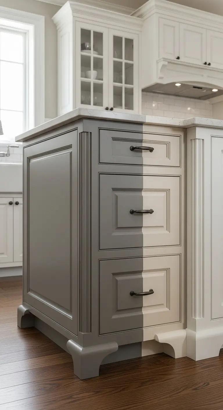 Add Decorative Feet for a Furniture Style Kitchen Cabinets Makeover