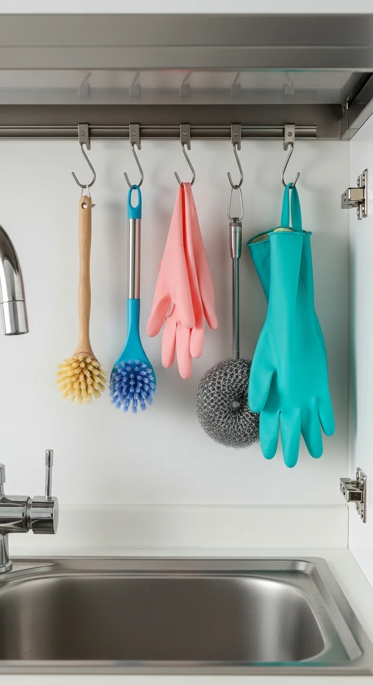 Add Hanging Hooks for Cleaning Tools and Accessories
