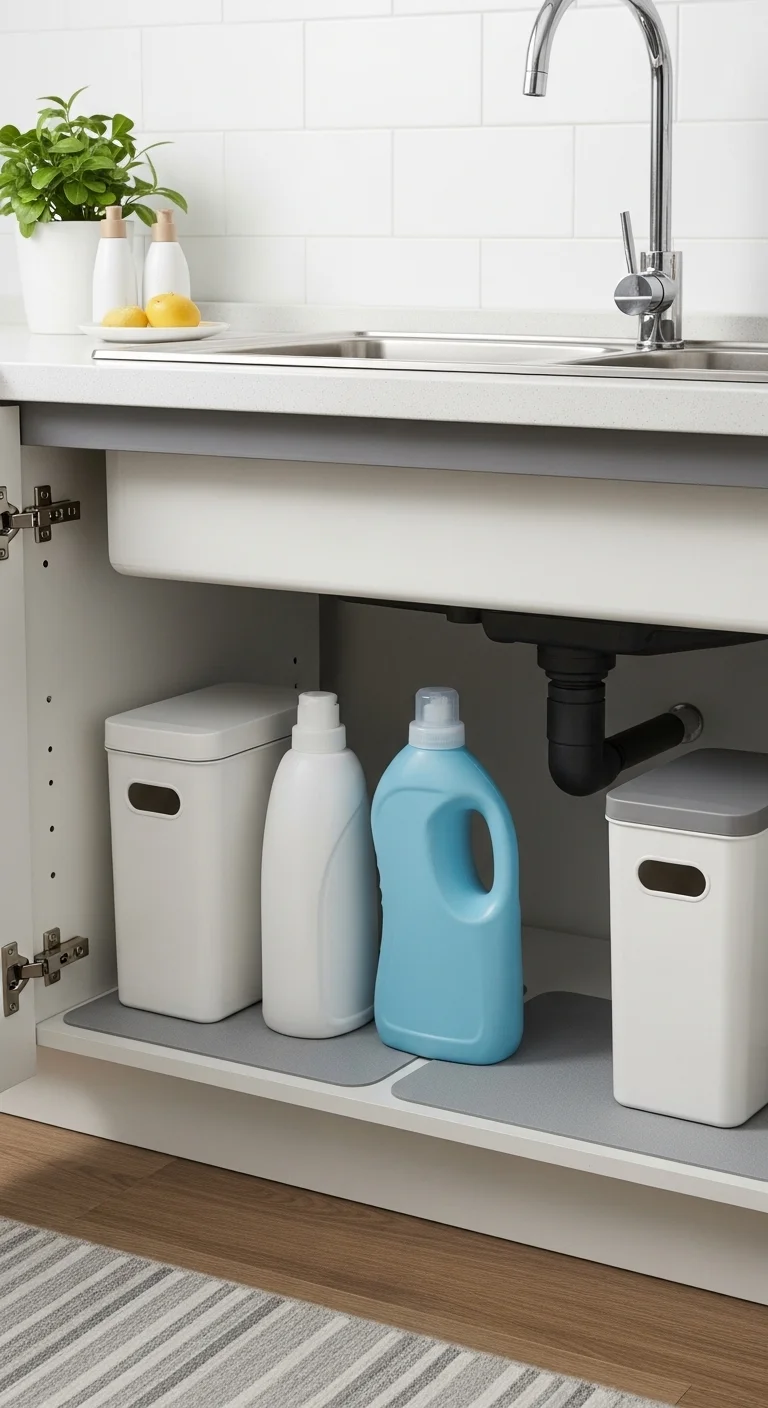 Add Non-Slip Mats for Stability and Cleanliness