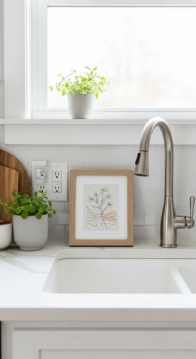 Add Small Artwork Near the Sink
