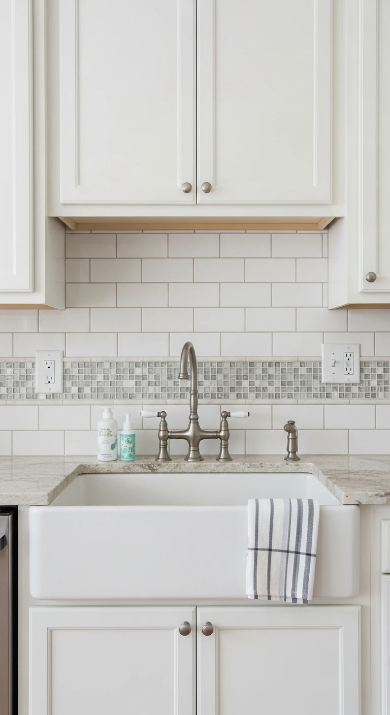 Add a Decorative Backsplash Behind the Sink