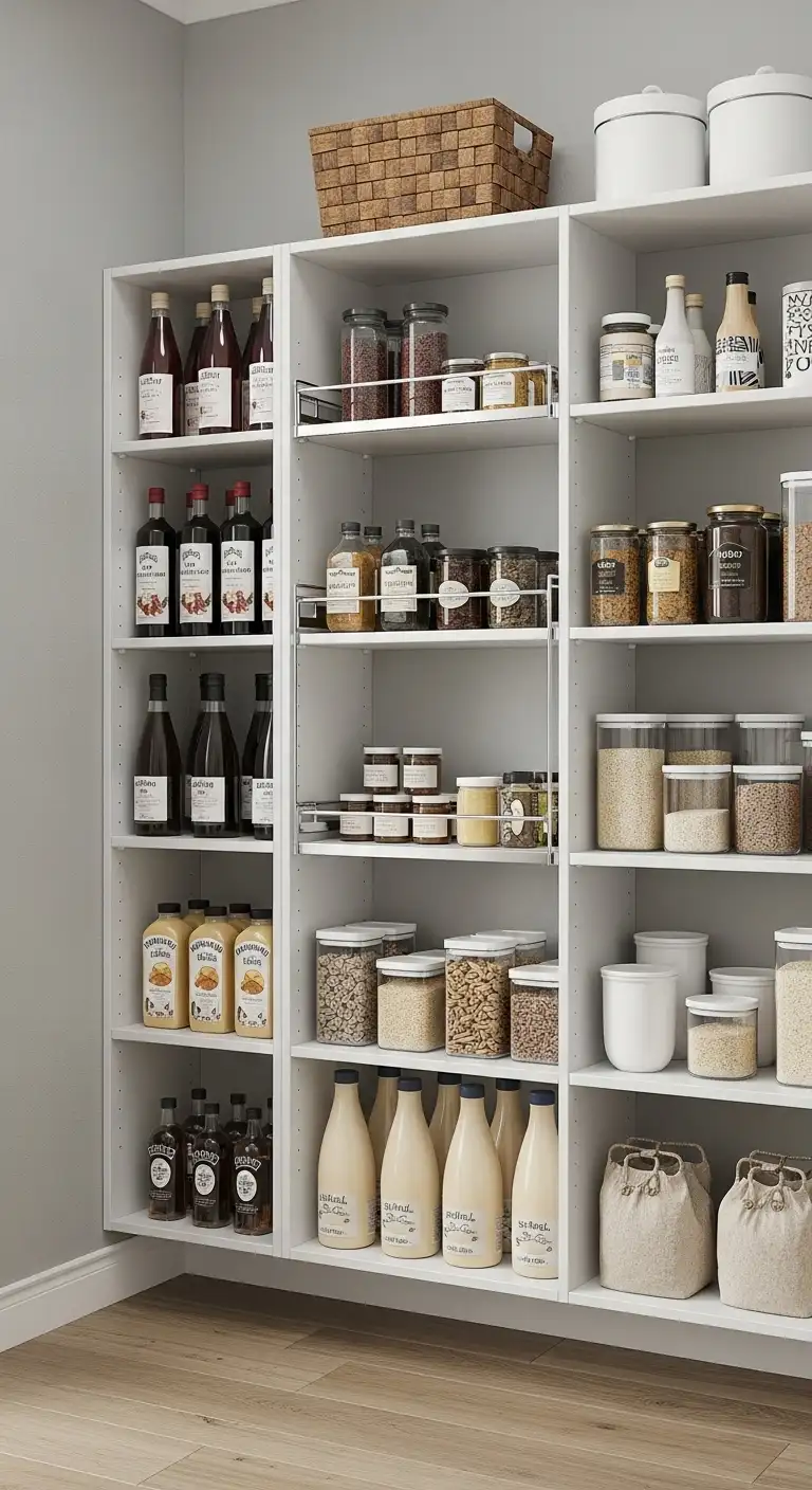 Adjustable Shelf Pantry Organization Layout for Long Term Flexibility