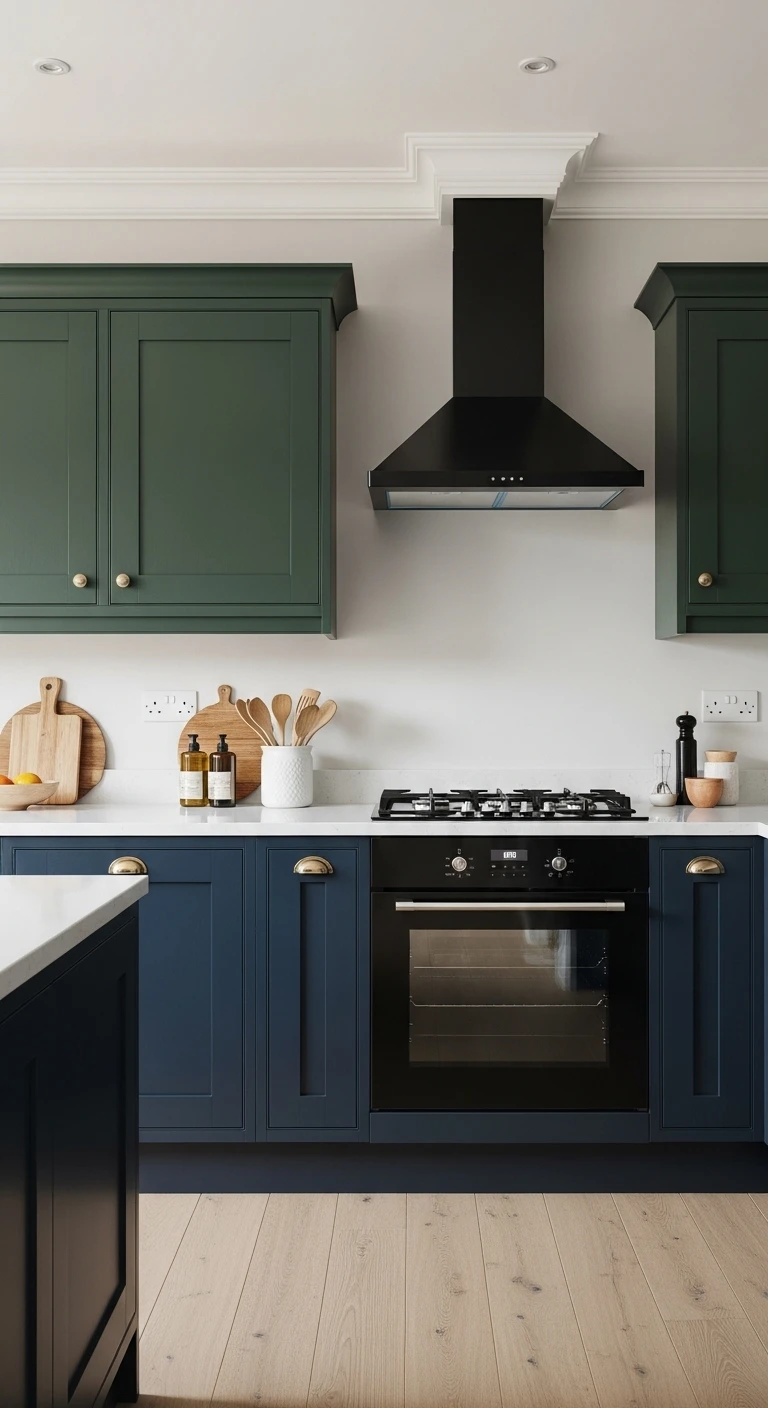 Bold Color Kitchen Cabinets Design for Personality