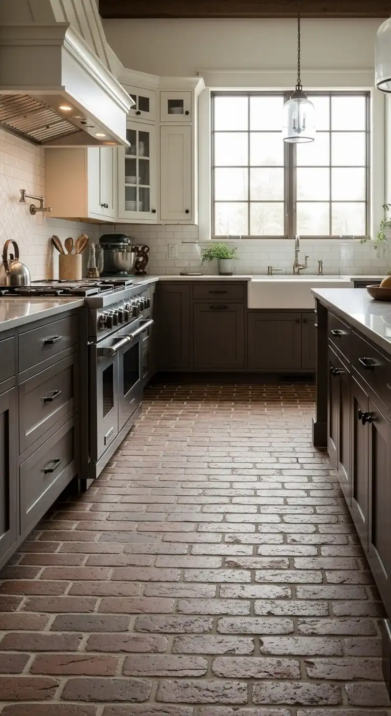 Brick Flooring for Industrial Aesthetic