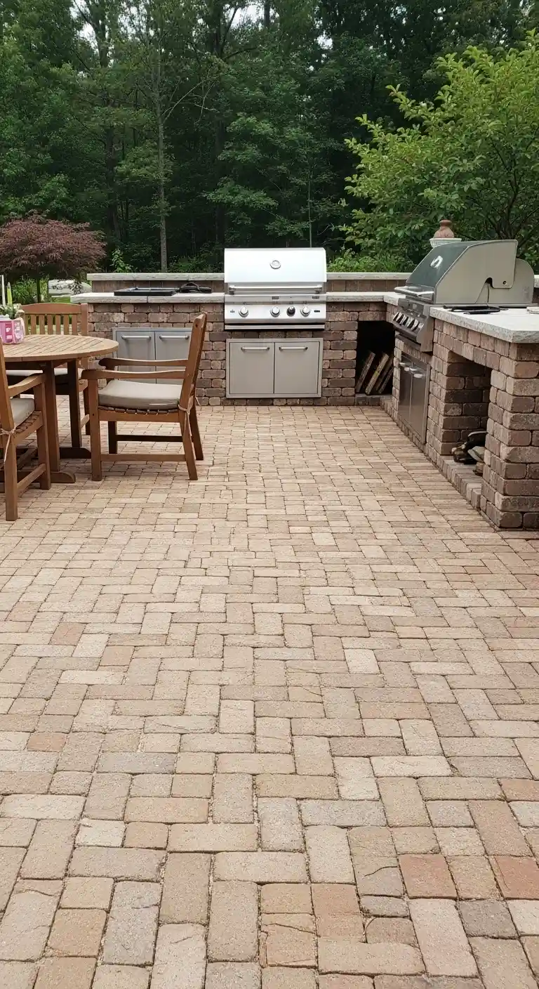 Brick Flooring for Rustic Backyard Character