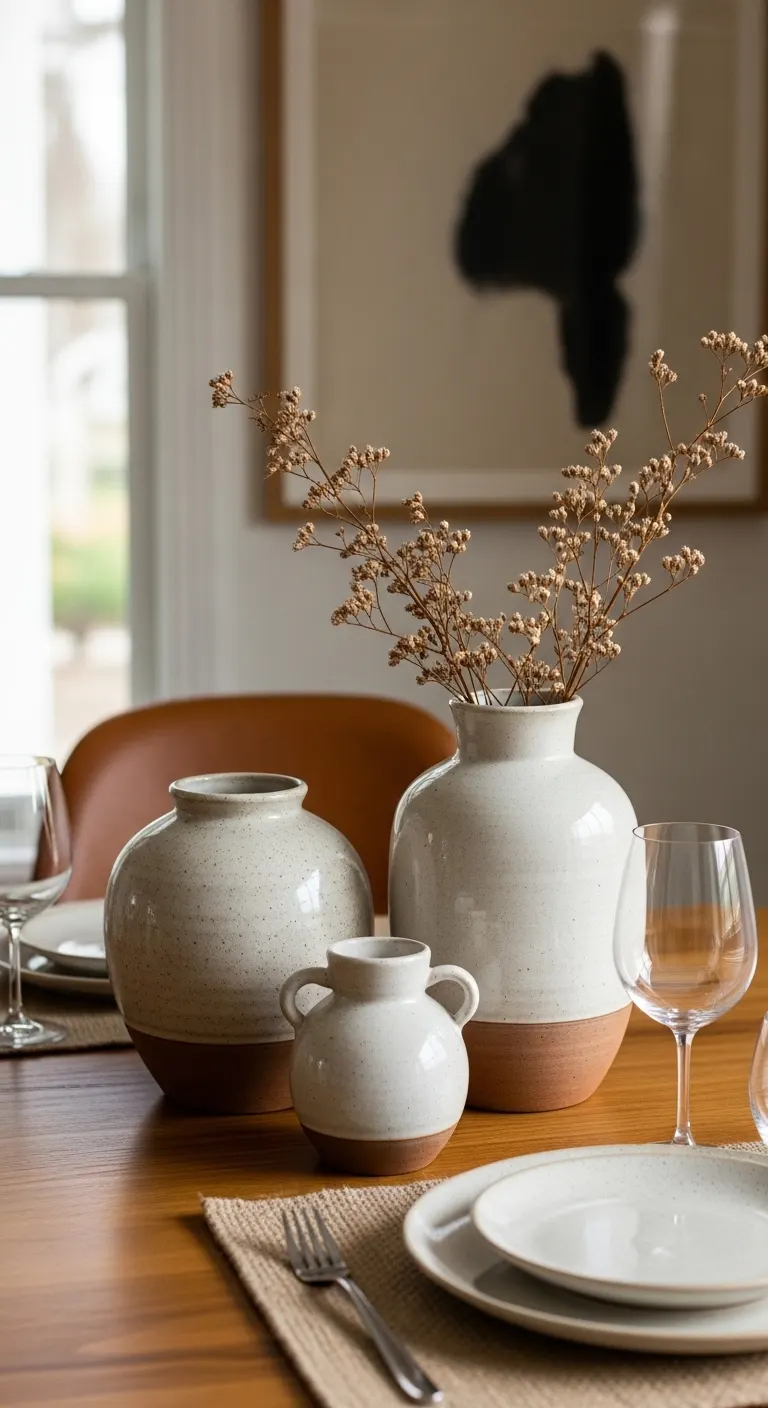 Ceramic Pottery Dining Table Centerpiece Ideas