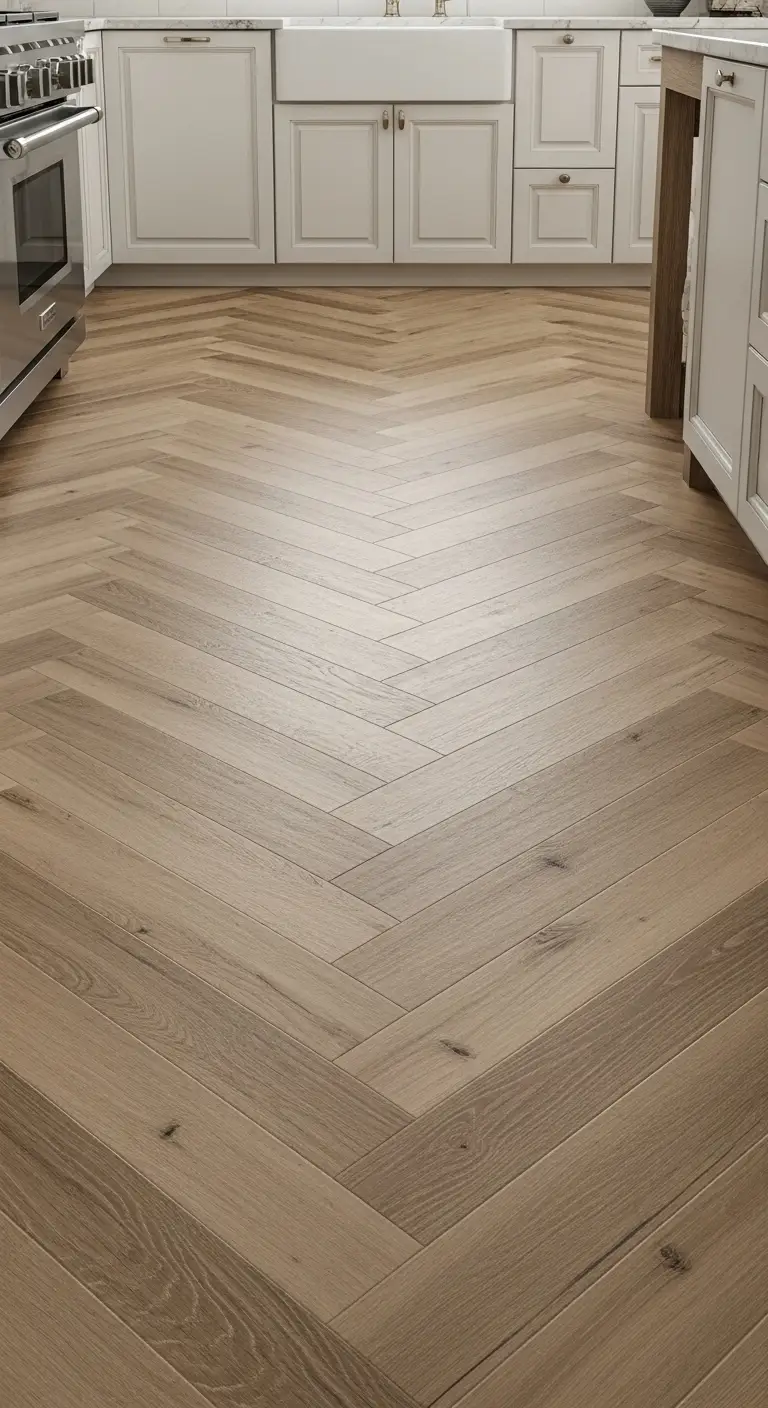 Chevron Pattern Wood Flooring for Elegant Flooring