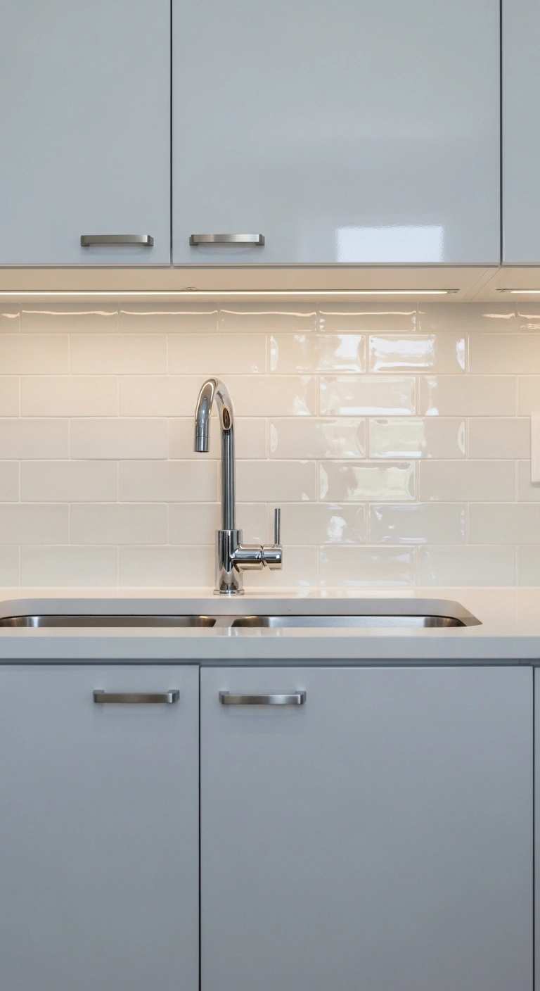 Choose a Glossy Backsplash to Reflect Light
