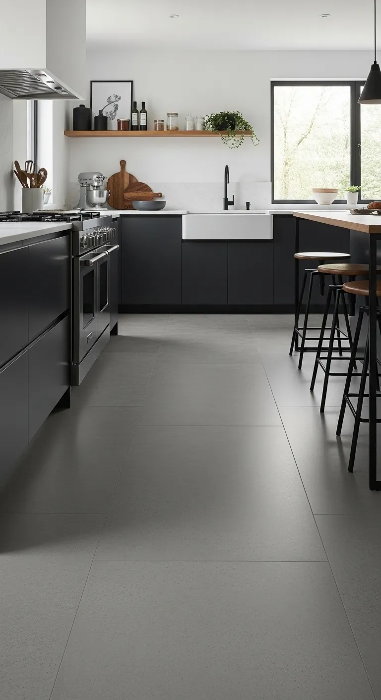 Concrete Style Gray Floors for Industrial Appeal
