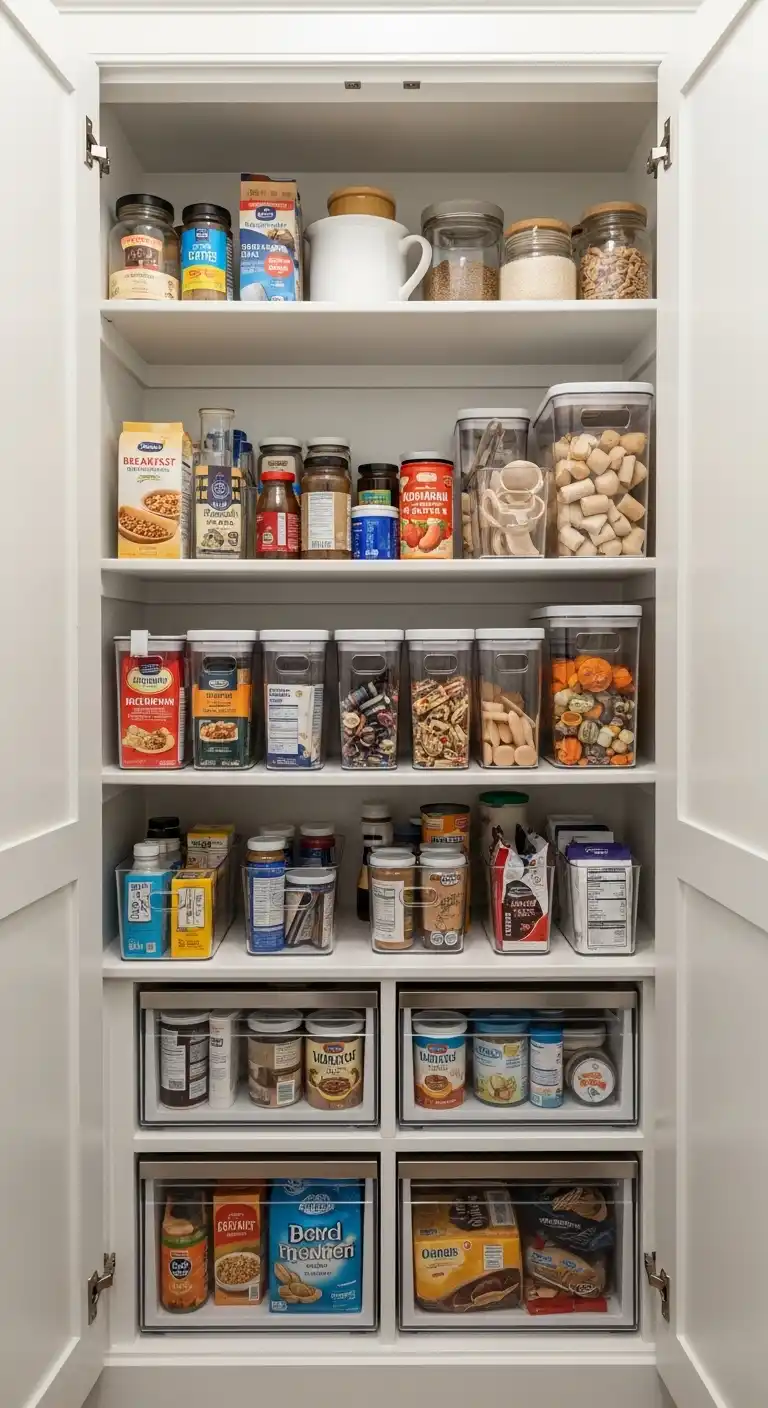 Create Zones for Different Food Categories in Pantry Organization