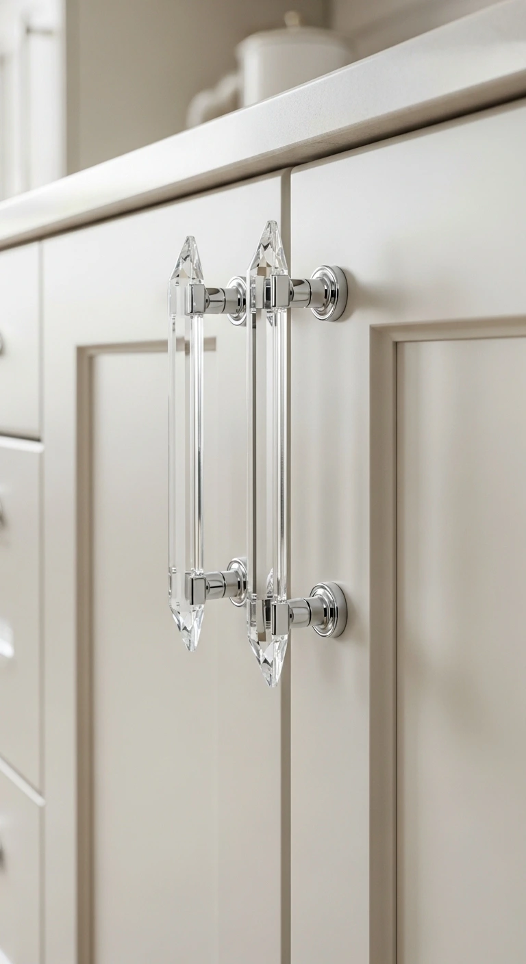 Crystal-Inspired Kitchen Cabinets Handles Ideas
