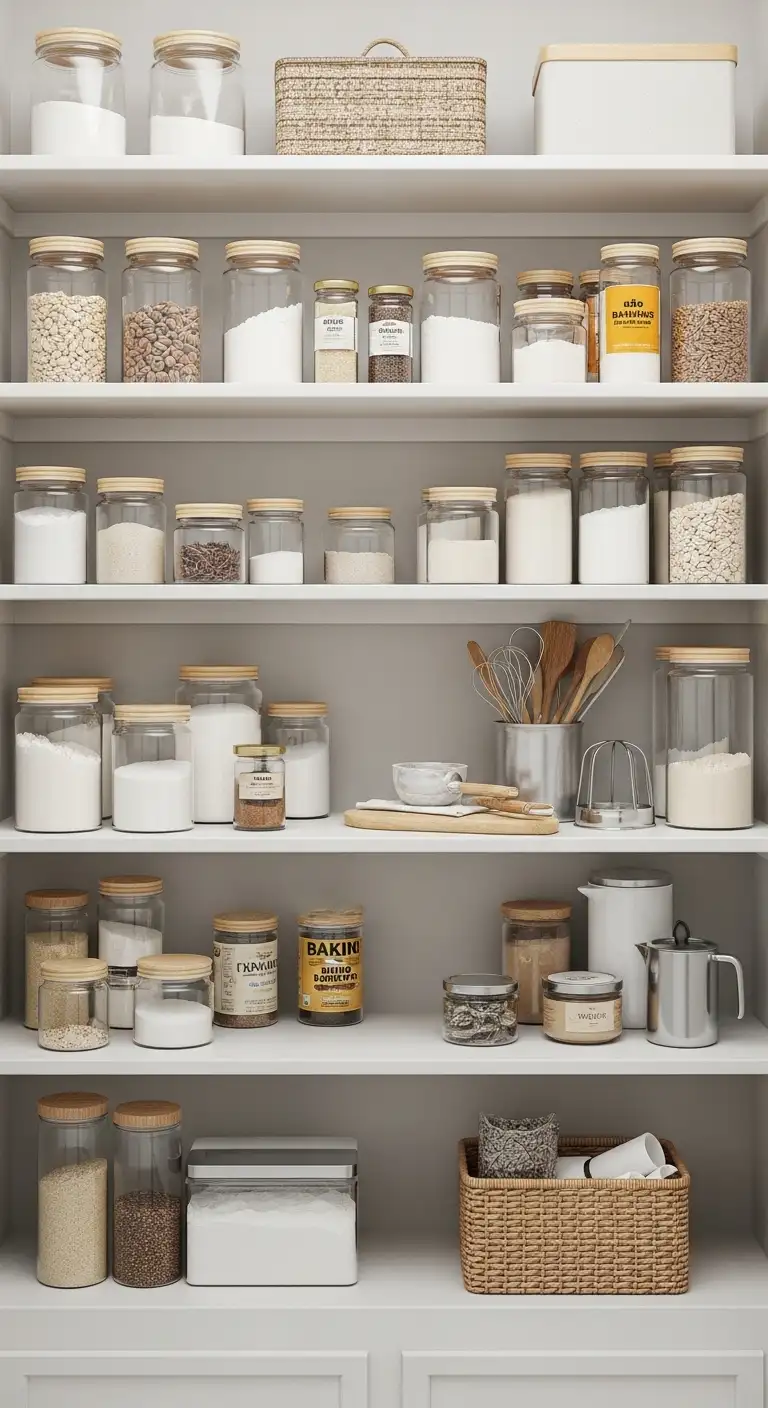 Dedicated Baking Zone Pantry Organization Layout for Task Efficiency