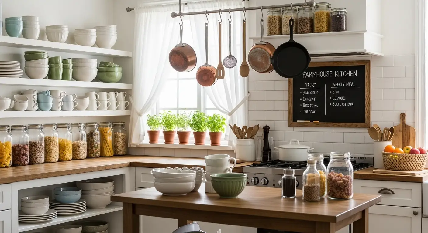 Farmhouse Kitchen Organization Ideas