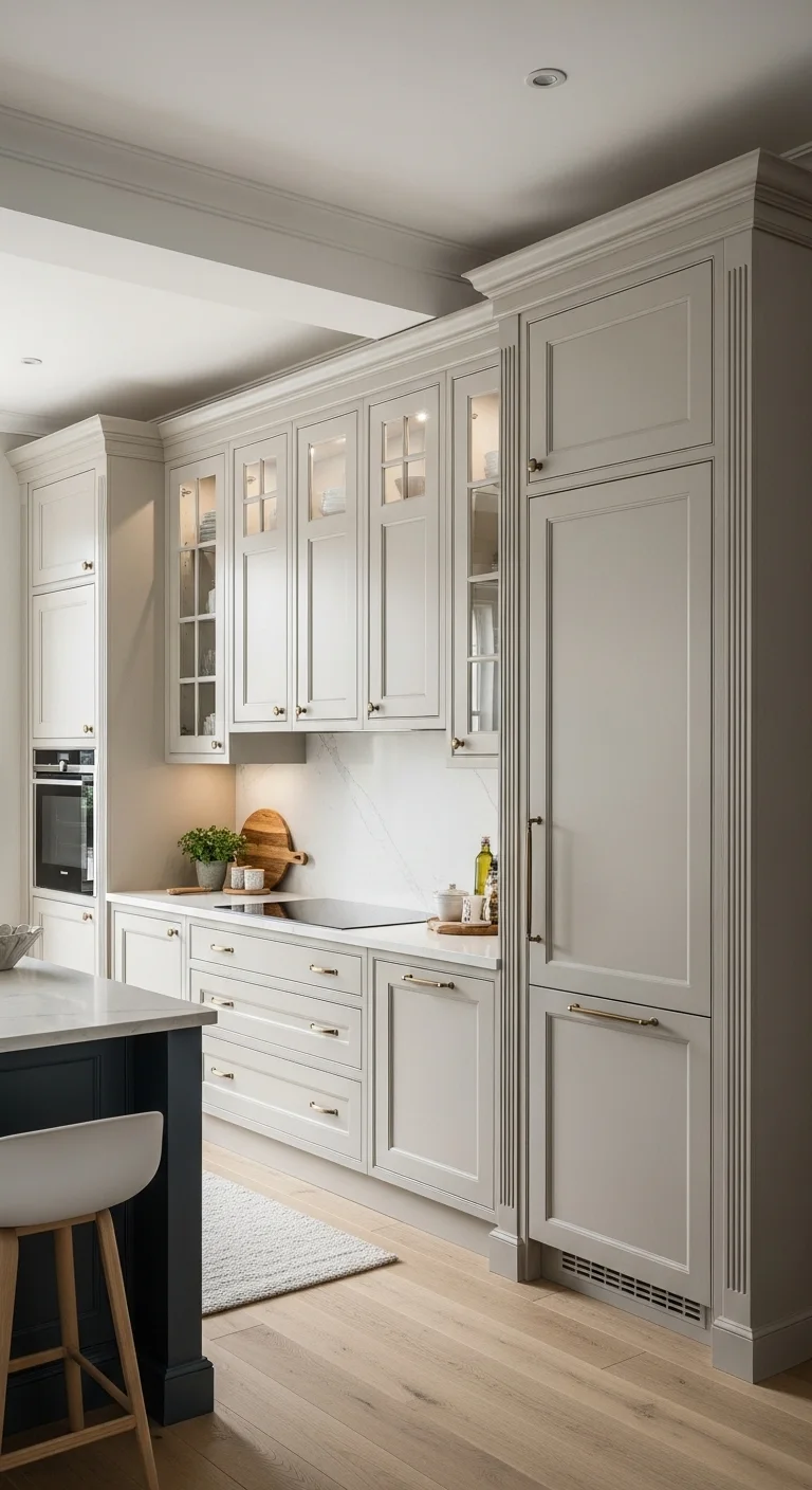 Floor-to-Ceiling Kitchen Cabinet for Dramatic Height
