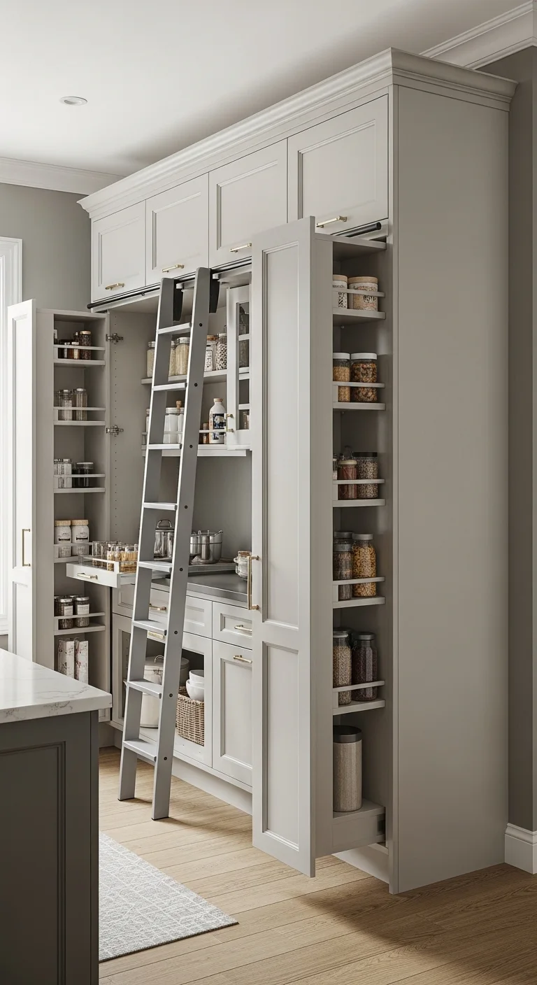 Floor-to-Ceiling Kitchen Cabinets Design for Maximum Storage