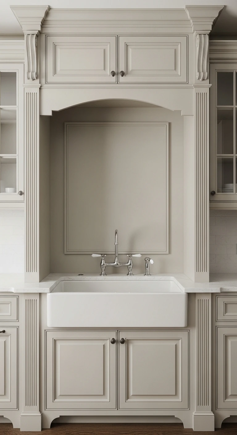 Frame the Sink with Tall Cabinet Details